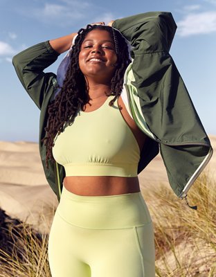OFFLINE By Aerie Goals Mesh Racerback Sports Bra