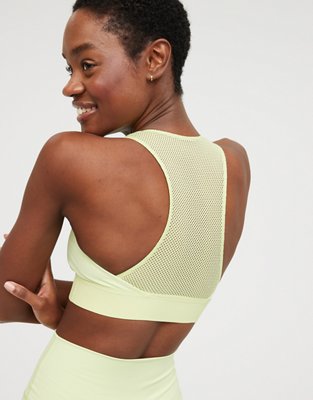 OFFLINE By Aerie Goals Mesh V-Neck Sports Bra