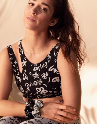 OFFLINE by Aerie x Aly Raisman Asymmetric Sports Bra