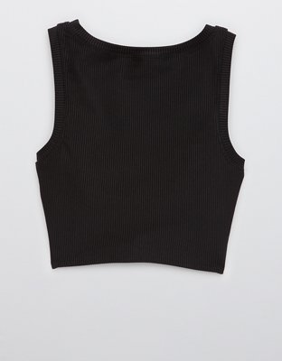 OFFLINE Ribbed Shine Twist Front Sports Bra