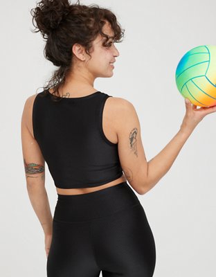 OFFLINE Ribbed Shine Twist Front Sports Bra