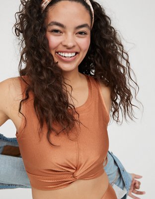 Спортивное бра OFFLINE Twist, в рубчик — Aerie — фото 2