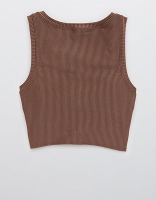 OFFLINE Ribbed Shine Twist Front Sports Bra