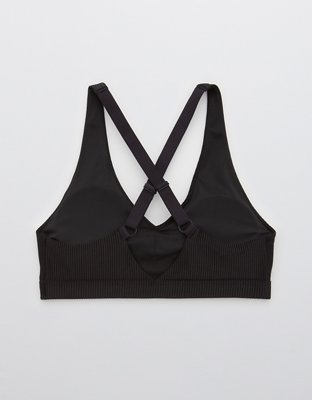 OFFLINE Ribbed Shine Strappy Back Sports Bra