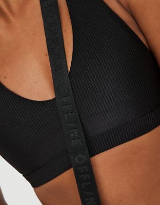OFFLINE Ribbed Shine Strappy Back Sports Bra
