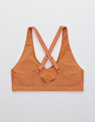 OFFLINE Ribbed Shine Strappy Back Sports Bra
