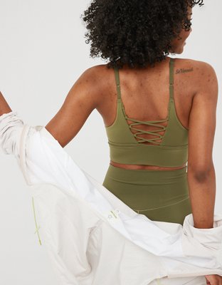 OFFLINE Real Me Lace Up Back Sports Bra