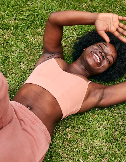 Спортивное бра OFFLINE Longline, в рубчик — Aerie