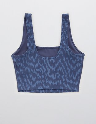 OFFLINE By Aerie Ribbed Square Neck Longline Sports Bra