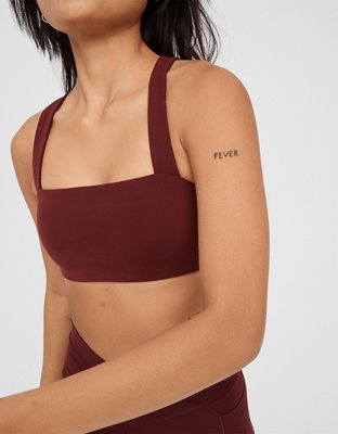 AERIE Offline Real Me Stretch Medium Support Sports Bra Strappy Back M