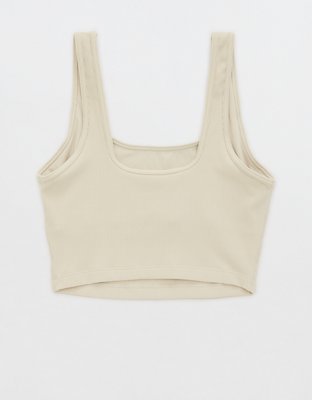 OFFLINE By Aerie Ribbed Square Neck Longline Sports Bra