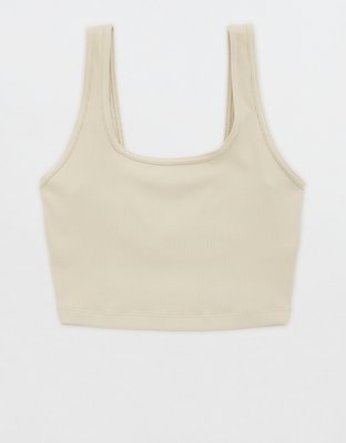 OFFLINE By Aerie Ribbed Square Neck Longline Sports Bra