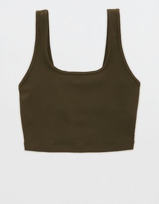 OFFLINE by Aerie Ribbed Square Neck Longline Sports Bra