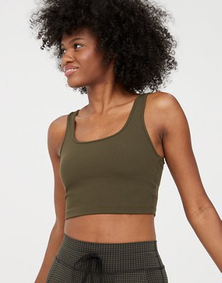 Shop Textured Sports Bra with Square Neck and Racerback Online