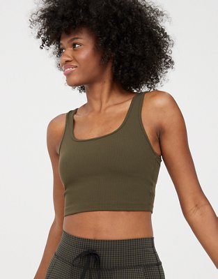 Shop OFFLINE By Aerie Totally! Textured Seamless Racerback Sports Bra  online