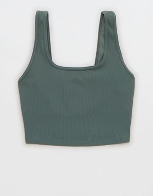 OFFLINE by Aerie Ribbed Square Neck Longline Sports Bra
