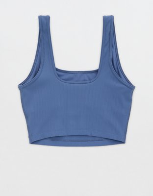 OFFLINE By Aerie Ribbed Square Neck Longline Sports Bra