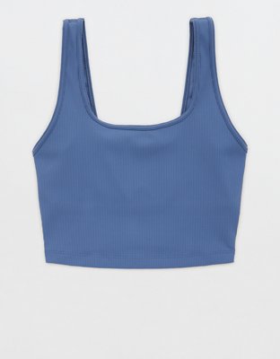 OFFLINE By Aerie Ribbed Square Neck Longline Sports Bra