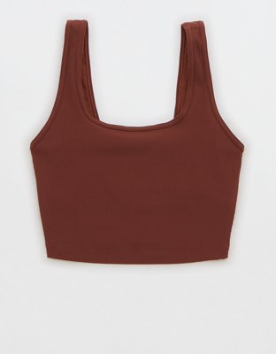 OFFLINE by Aerie Ribbed Square Neck Longline Sports Bra