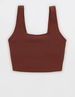 OFFLINE by Aerie Ribbed Square Neck Longline Sports Bra