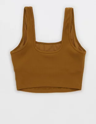 OFFLINE by Aerie Ribbed Square Neck Longline Sports Bra