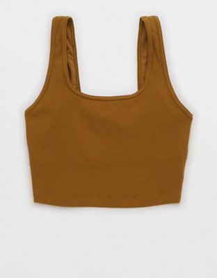 OFFLINE by Aerie Ribbed Square Neck Longline Sports Bra