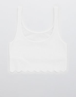 OFFLINE By Aerie Goals Scallop Longline Sports Bra