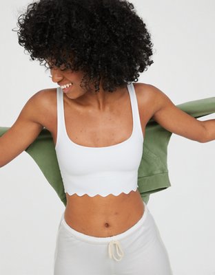 OFFLINE By Aerie Goals Scallop Longline Sports Bra