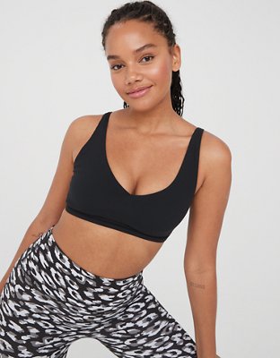 OFFLINE By Aerie Bra deportivo en punto elástico con escote profundo