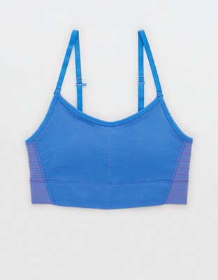 Aerie ocean blue seamless padless sports bra women's size XS - $14 - From  Spencer