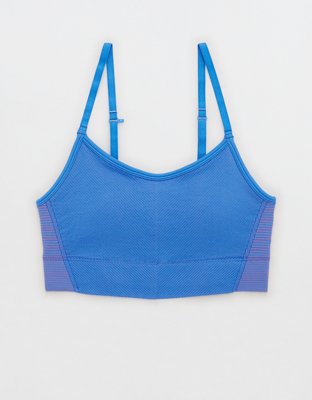 OFFLINE By Aerie Mini Houndstooth V-Neck Longline Sports Bra