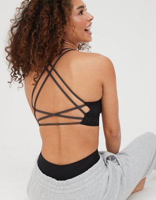 OFFLINE By Aerie Goals Logo Strappy Sports Bra