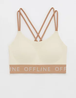 OFFLINE By Aerie Goals Logo Strappy Sports Bra
