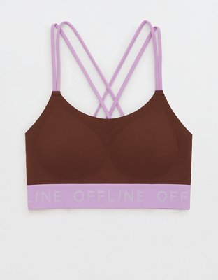 OFFLINE By Aerie Goals Bra deportivo con tiras y logotipo