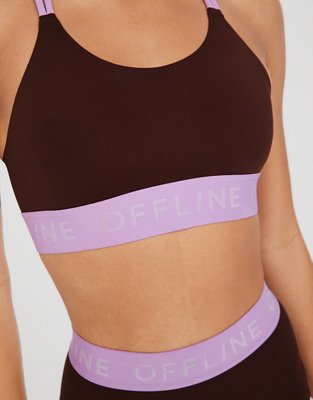 OFFLINE By Aerie Goals Logo Strappy Sports Bra