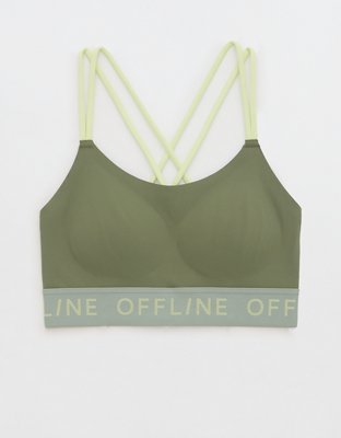 OFFLINE By Aerie Goals Bra deportivo con tiras y logotipo