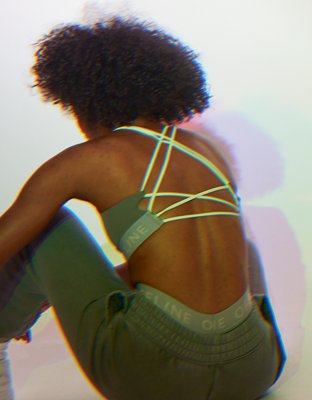 OFFLINE By Aerie Goals Logo Strappy Sports Bra