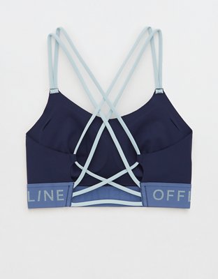 OFFLINE By Aerie Goals Logo Strappy Sports Bra