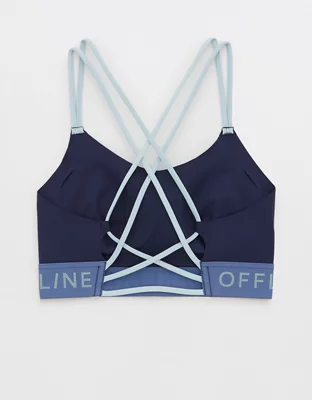 OFFLINE By Aerie Goals Logo Strappy Sports Bra