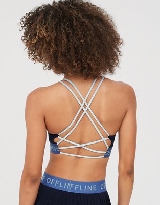 OFFLINE By Aerie Goals Logo Strappy Sports Bra