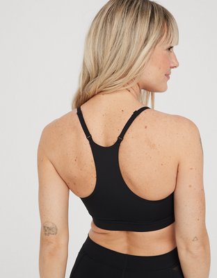 OFFLINE By Aerie Goals Mesh V-Neck Sports Bra