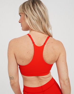 OFFLINE By Aerie Goals Mesh V-Neck Sports Bra