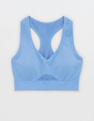 Aerie OFFLINE Seamless Zip Front Sports Bra Gray - $20 (50% Off