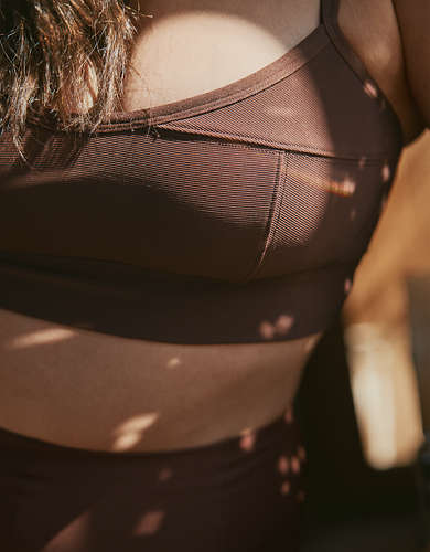 Soutien-gorge de sport style corset côtelé Goals OFFLINE d’Aerie