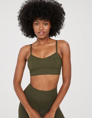 OFFLINE By Aerie Goals Velvet Trim Sports Bra