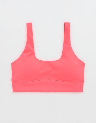 OFFLINE By Aerie Goals Bra Deportivo en Punto Elástico con Cuello Caído