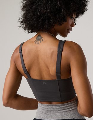 OFFLINE By Aerie The Hugger Square Neck Longline Sports Bra