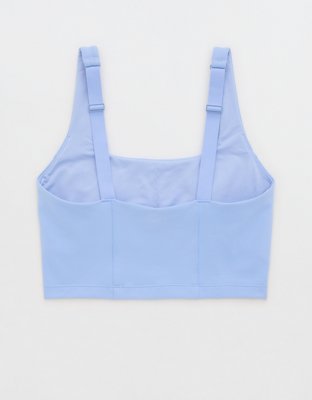 OFFLINE By Aerie The Hugger Bra Deportivo de Línea Larga con Cuello Cuadrado