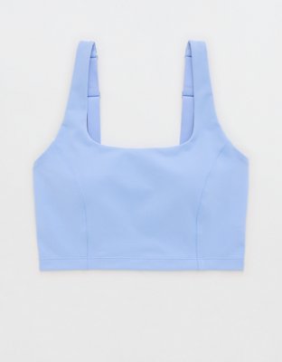 OFFLINE By Aerie The Hugger Bra Deportivo de Línea Larga con Cuello Cuadrado