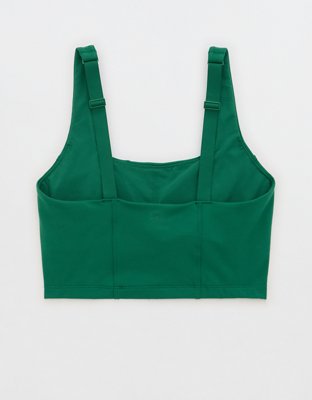 OFFLINE By Aerie The Hugger Bra Deportivo de Línea Larga con Cuello Cuadrado